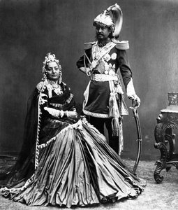 Nepalin Maharaja ja hänen vaimonsa, noin 1870-luku